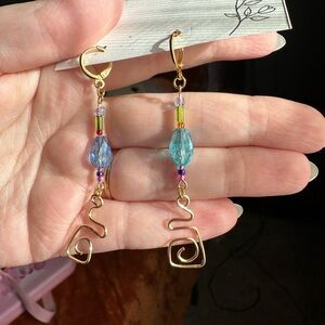 Sparkly Abstract Earrings